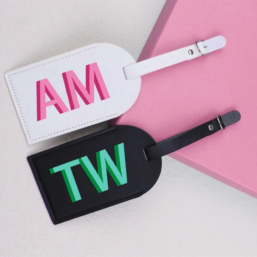 BLACK MONOGRAM SHADOW LUGGAGE TAG