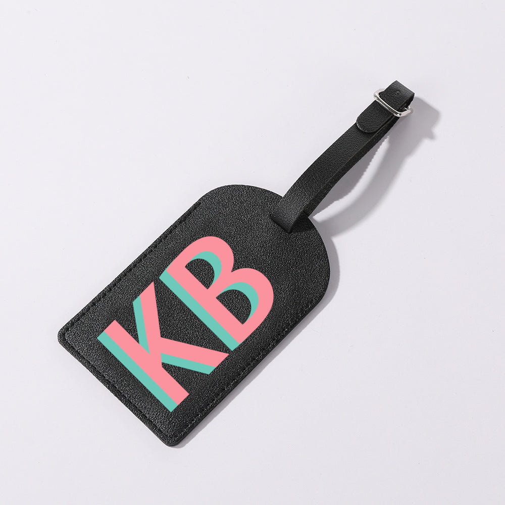 BLACK MONOGRAM SHADOW LUGGAGE TAG