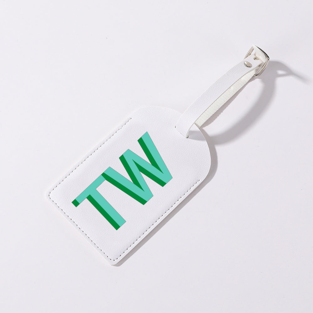 WHITE MONOGRAM SHADOW LUGGAGE TAG