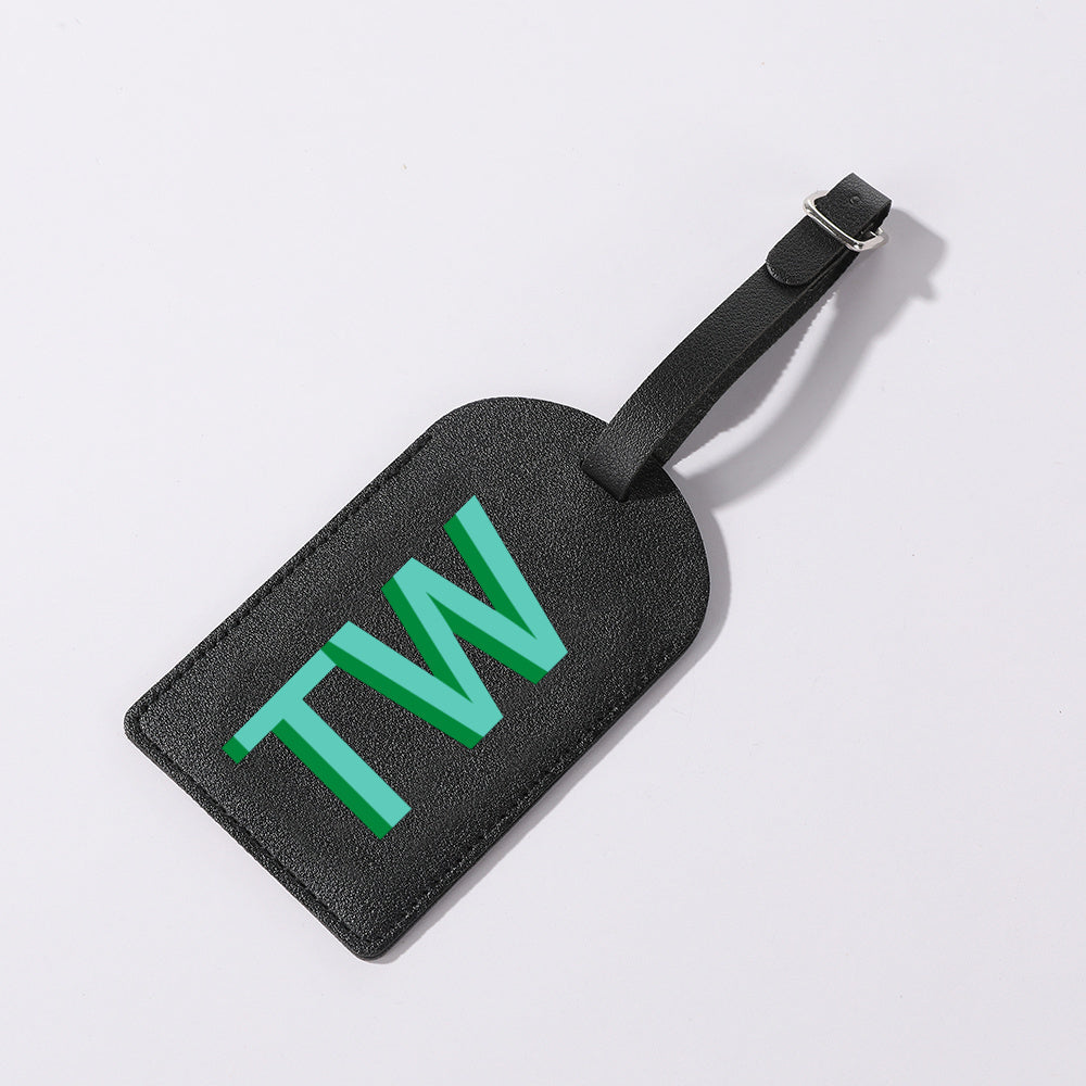 BLACK MONOGRAM SHADOW LUGGAGE TAG