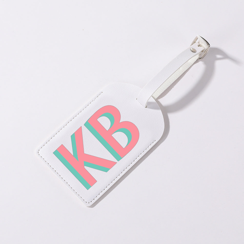 WHITE MONOGRAM SHADOW LUGGAGE TAG
