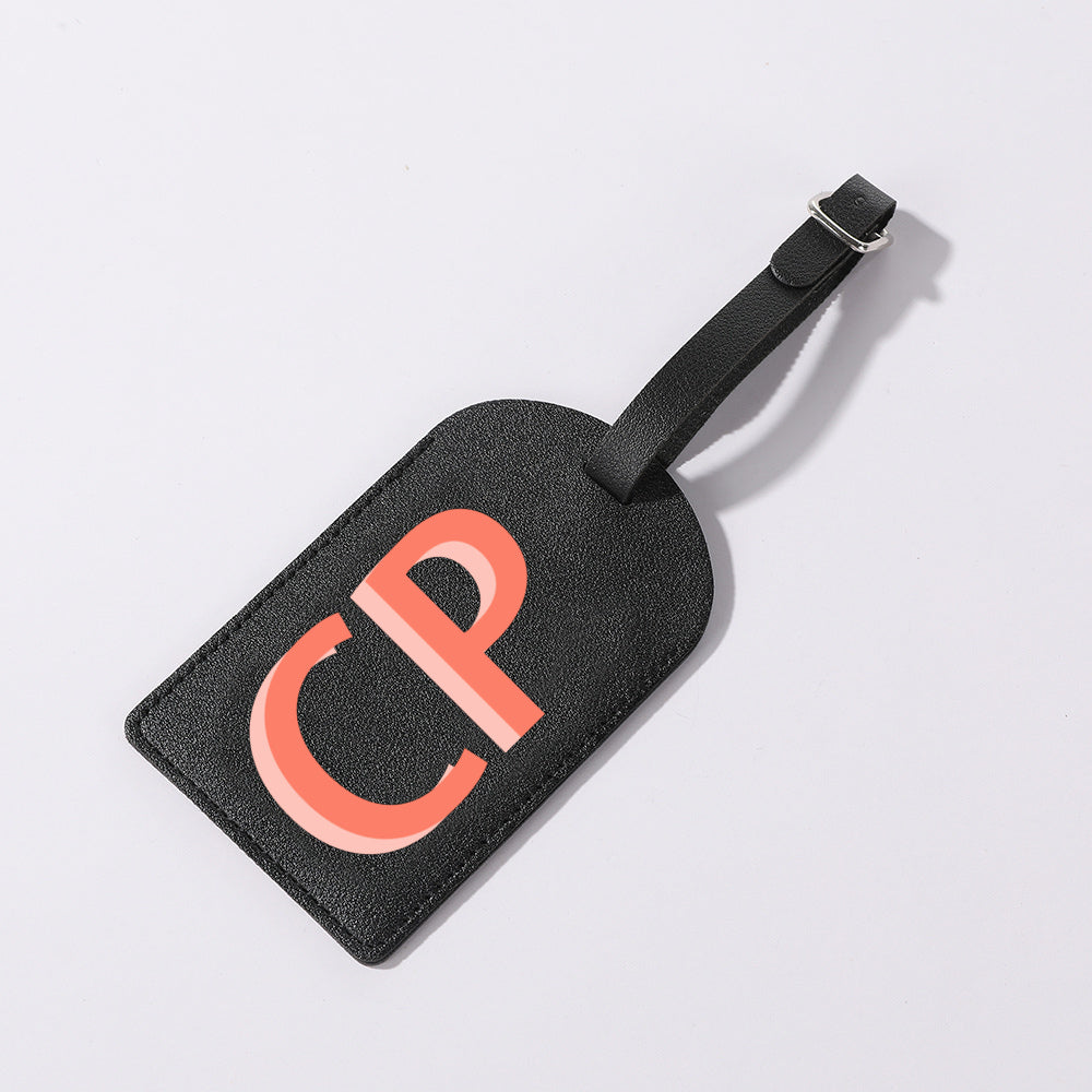 BLACK MONOGRAM SHADOW LUGGAGE TAG