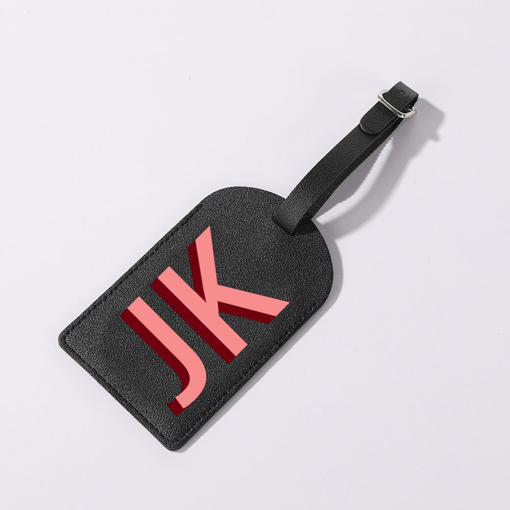 BLACK MONOGRAM SHADOW LUGGAGE TAG