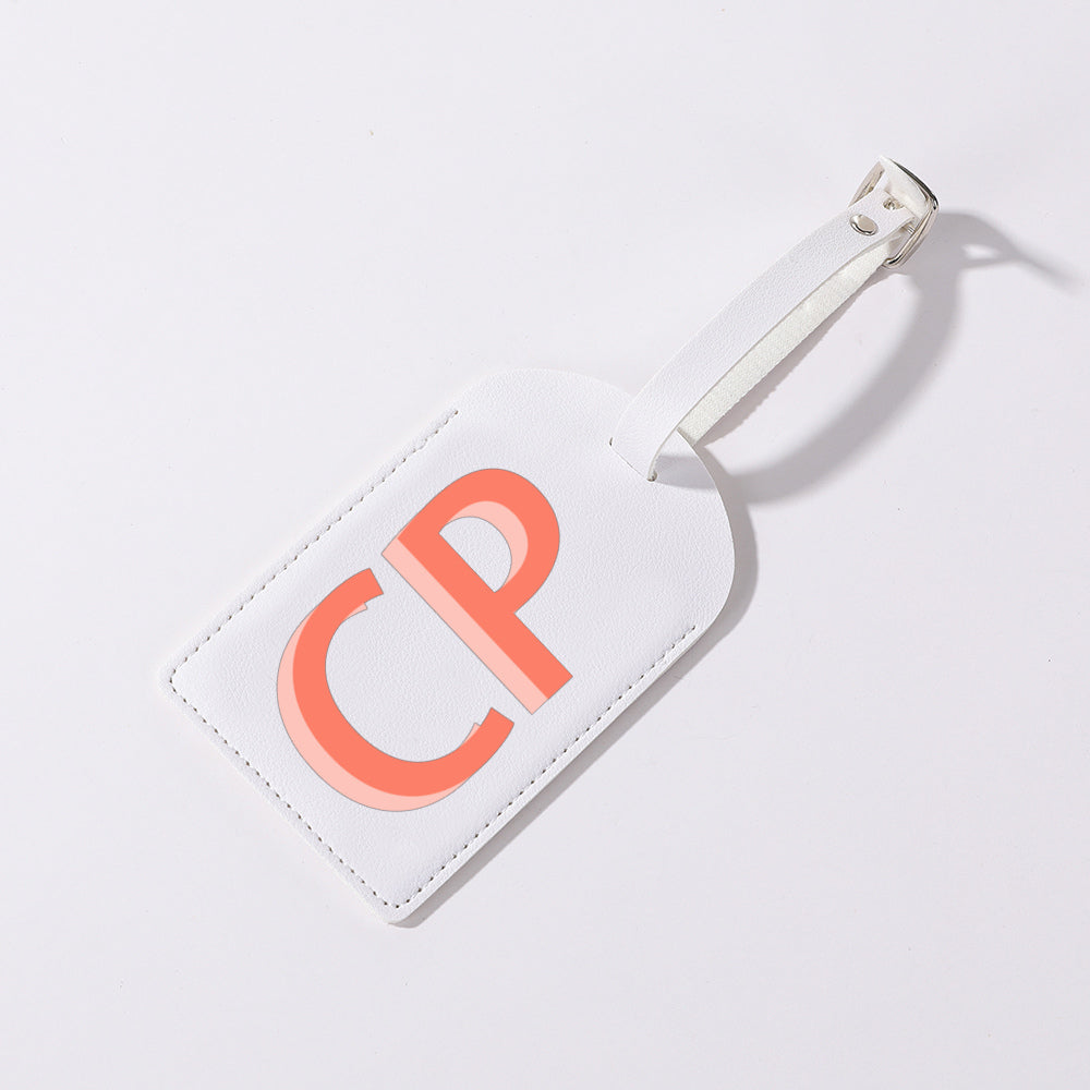 WHITE MONOGRAM SHADOW LUGGAGE TAG