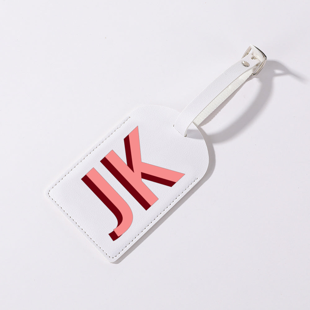 WHITE MONOGRAM SHADOW LUGGAGE TAG