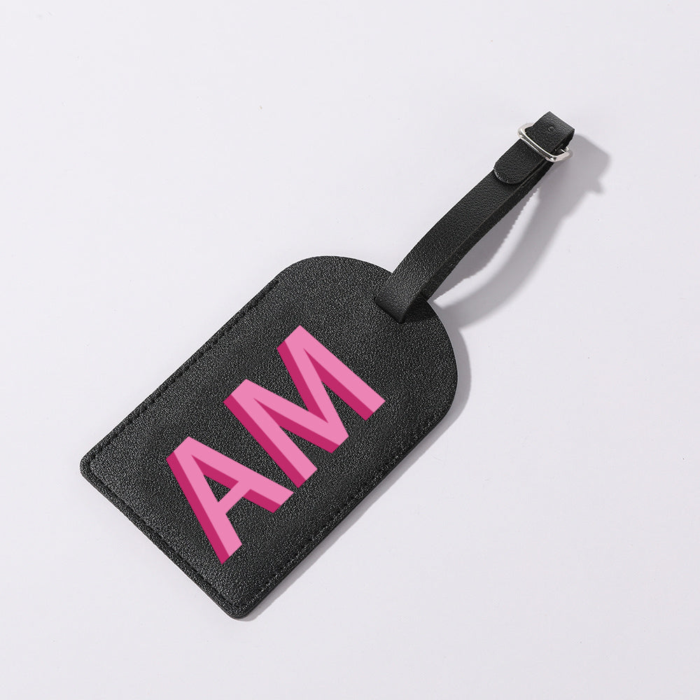 BLACK MONOGRAM SHADOW LUGGAGE TAG
