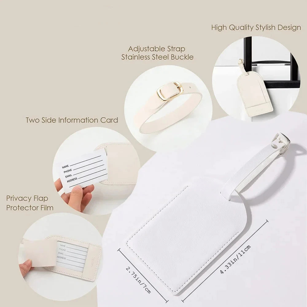 WHITE MONOGRAM SHADOW LUGGAGE TAG