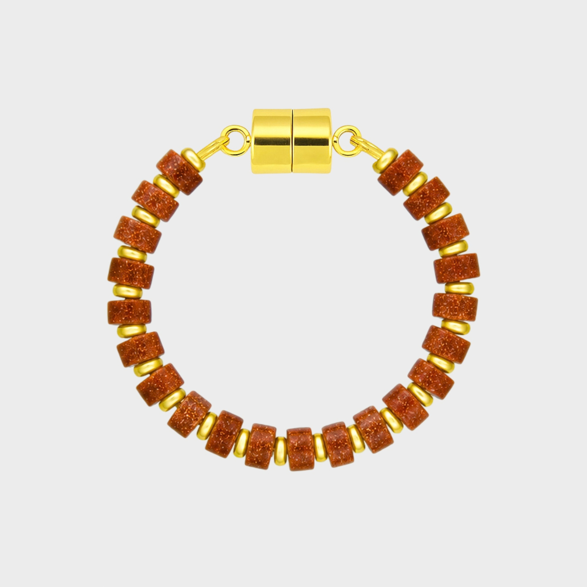 Sunstone magnetic wine charm with gold hardware